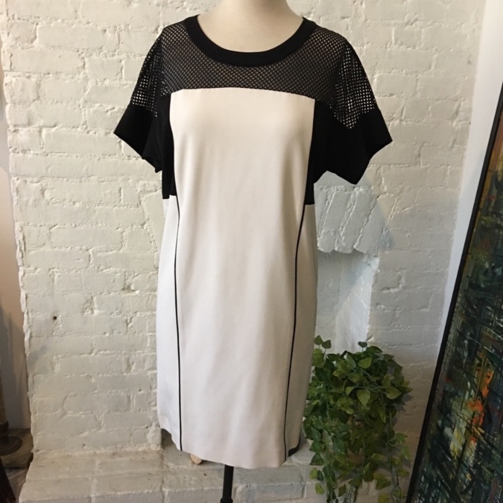 DKNY Mesh Black and White Dress‎